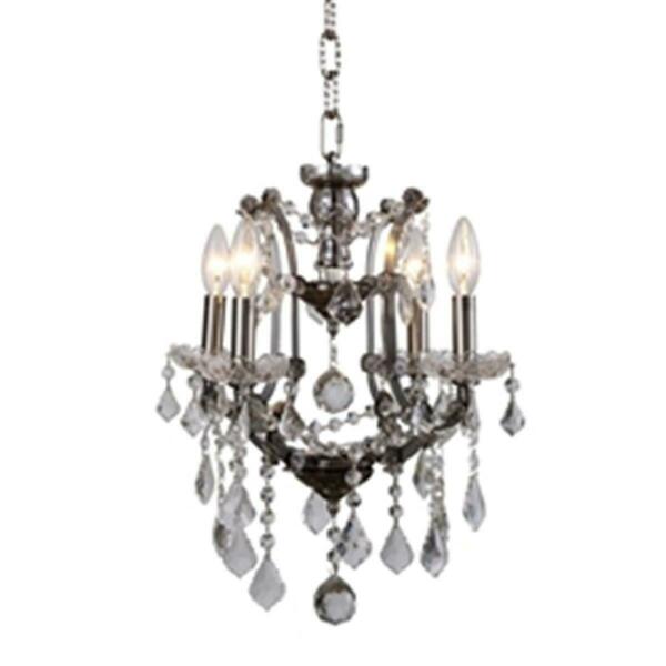 Lighting Business Monaco Glass Crystal Golden Iron Pendant Lamp, 12 x 13 x 34 in. LI286682